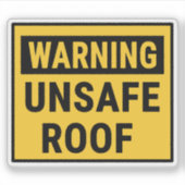 Warning Unsafe Roof シール (正面)