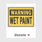 Warning Wet Paint Sign シール (シート)