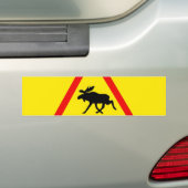 Warnung vor dem Elch バンパーステッカー (車上)