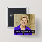 WARREN 2020の投票大統領の選択ボタン 缶バッジ (正面&裏面)