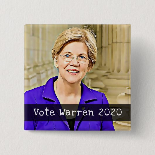 WARREN 2020の投票大統領の選択ボタン 缶バッジ (正面)