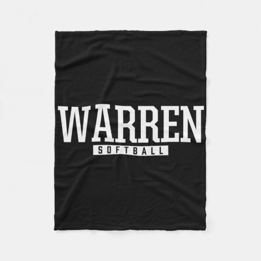 Warren High School Softll  フリースブランケット (正面)