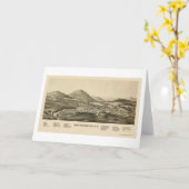 WarrensburgのNYのパノラマ式の地図- 1891年 カード (黄色い花)