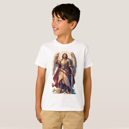 Warrior Archangel Michael Kid's Tee Shirt Tシャツ (正面フル)
