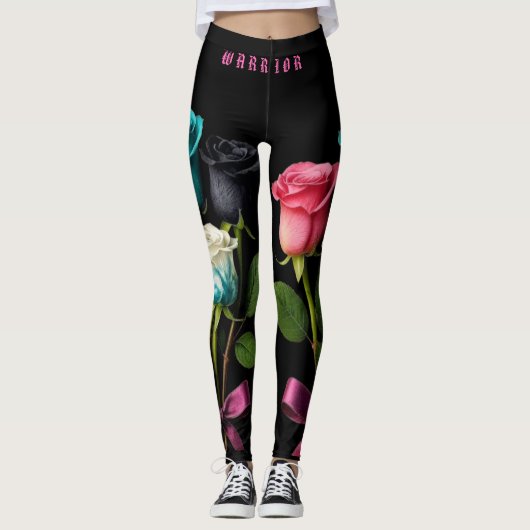 Warrior Cancer Awareness Leggings style 3 レギンス (正面)