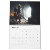 Warrior Corgis Calendar カレンダー (3月 2027)