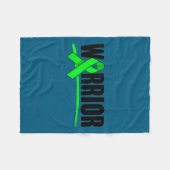 Warrior Depression Anxiety Mental Health Awareness フリースブランケット (正面(横))