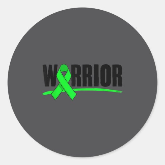 Warrior Depression Anxiety Mental Health Awareness ラウンドシール (正面)