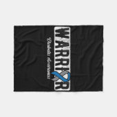 Warrior Diabetes Awareness  フリースブランケット (正面(横))