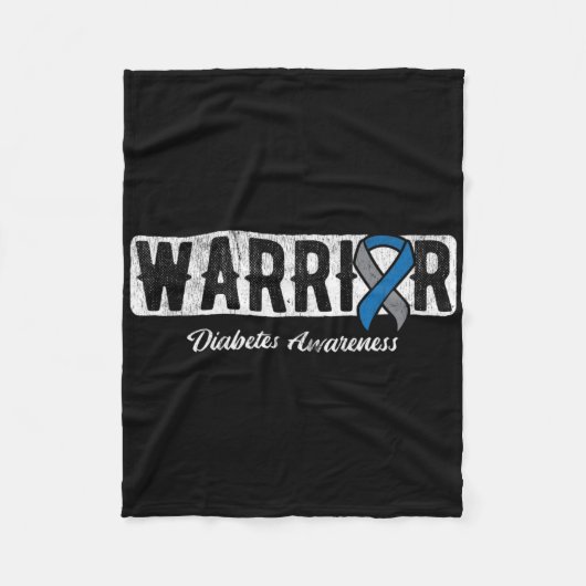Warrior Diabetes Awareness  フリースブランケット (正面)