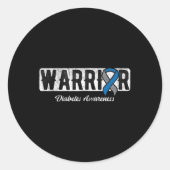 Warrior Diabetes Awareness ラウンドシール (正面)