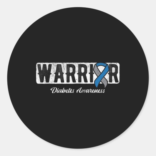 Warrior Diabetes Awareness  ラウンドシール (正面)