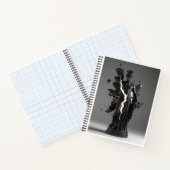 Warrior Geometric Graphite Abstract Notebook ノートブック (内部)