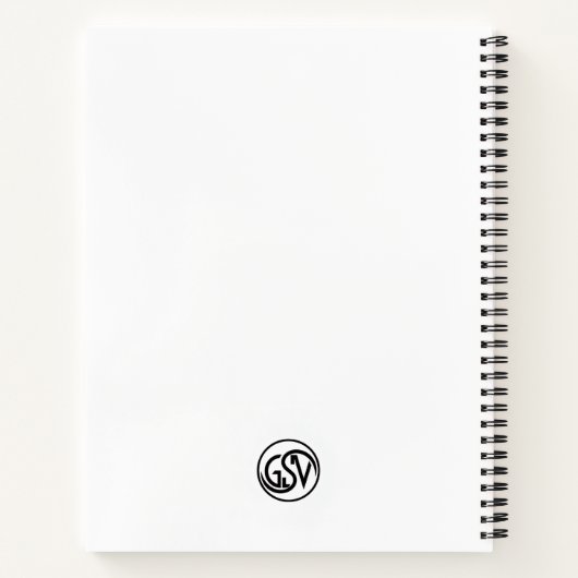 Warrior Geometric Graphite Abstract Notebook ノートブック (裏面)