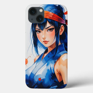 Warrior in Indigo Flames iPhone 13ケース