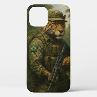 Warrior jaguar of the Brazilian jungle iPhone 12ケース