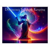 Warrior Lady Liberty Democracy Is Worth Keeping ポスター (正面)