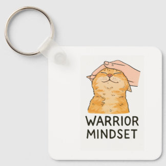 Warrior Mindset Cat Keychain – Zen Kitty Calm Vibe キーホルダー