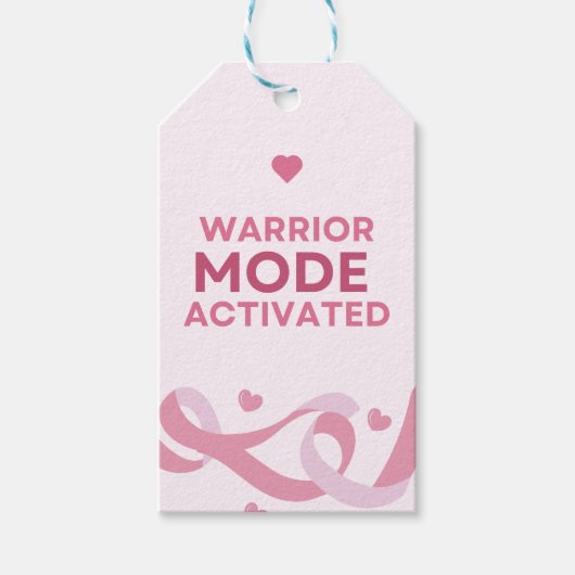Warrior Mode Activated | ピンクのケアパッケージ ギフト ギフトタグ (正面)