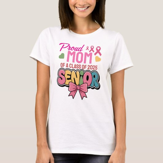 Warrior Mom, Proud & Unstoppable, Class of 2025 Tシャツ (正面)