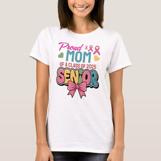 Warrior Mom, Proud & Unstoppable, Class of 2025 Tシャツ (正面)