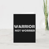 Warrior, Not Worrier _ Motivational Slogan カード (正面)