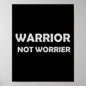 Warrior, Not Worrier _ Motivational Slogan  ポスター (正面)