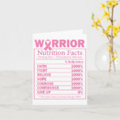 Warrior Nutrition Facts Breast Cancer Awareness  カード (黄色い花)