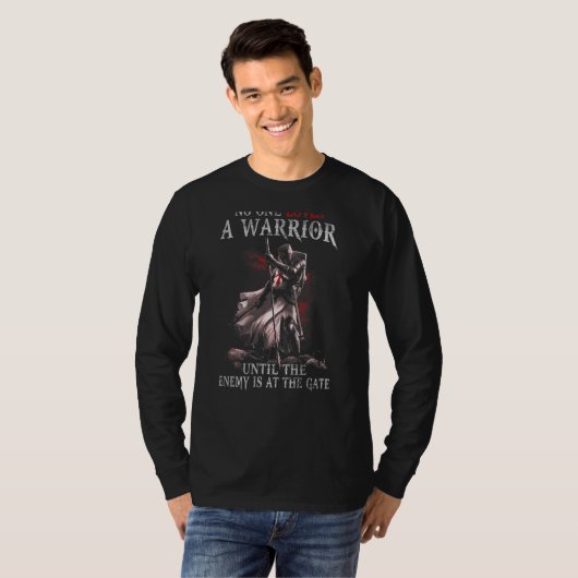 Warrior Of God Crusader Knight No One Loves A Warr Tシャツ (正面フル)