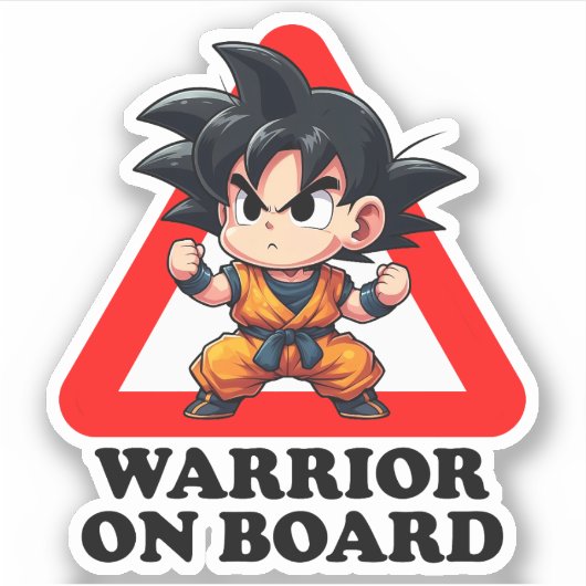 Warrior on board シール (正面)