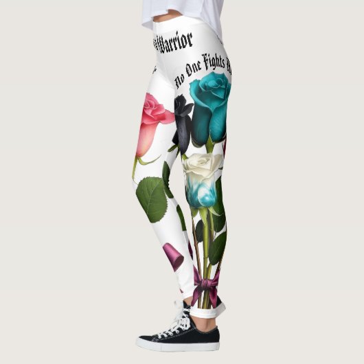 Warrior Roses Cancer Awareness Leggings レギンス (左)
