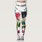 Warrior Roses Cancer Awareness Leggings レギンス (正面)