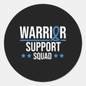 Warrior Support Squad Diabetes Awareness  ラウンドシール (正面)