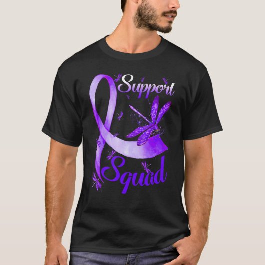 Warrior Support Squad Dragonfly Alzheimer's Awaren Tシャツ (正面)