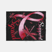 Warrior Support Squad Dragonfly Brain Aneurysm Awa フリースブランケット (正面(横))