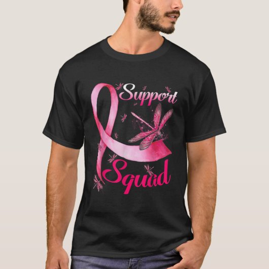 Warrior Support Squad Dragonfly Breast Cancer Awar Tシャツ (正面)