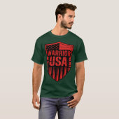 warrior usa grunge american pride graphic tシャツ (正面フル)