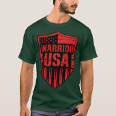 warrior usa grunge american pride graphic tシャツ (正面)
