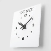 Warrior_Wares_Inc食べによる壁の時計までの時間 スクエア壁時計 (傾斜)