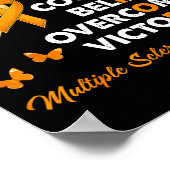 Warrior Win Faith Cure Ribbon Multiple Sclerosis A ポスター (角)