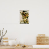 Warrior with Flaming Arrow Canvas Print ポスター (キッチン)