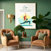 Warrior Yoga Art – カスタマイズ可能感動的 ポスター