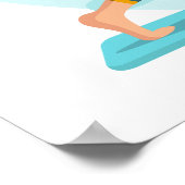 Warrior Yoga Art – カスタマイズ可能感動的 ポスター (角)