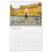 Warsaw Calendar – Hand-Drawn Landmarks カレンダー (1月 2027)