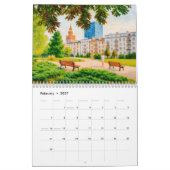 Warsaw Calendar – Hand-Drawn Landmarks カレンダー (2月 2027)