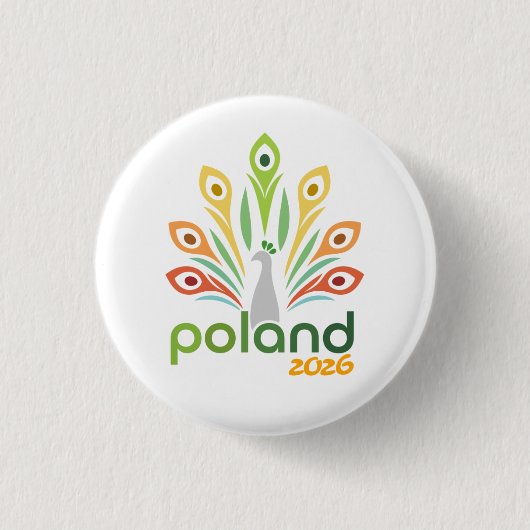 Warsaw Poland 2026 International Convention Pin 缶バッジ (正面)