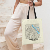 Warsaw, Poland, City Map Tote Bag トートバッグ
