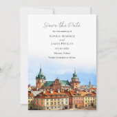 Warsaw Poland Destination Wedding セーブザデート (正面)