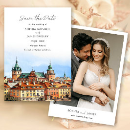 Warsaw Poland Destination Wedding セーブザデート