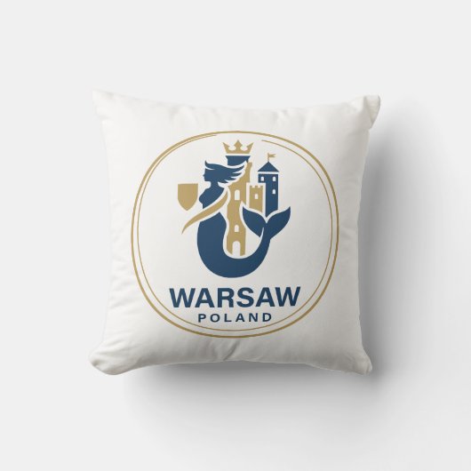 Warsaw Poland Europe クッション (正面)